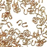 ファイニエ U字金具 留め金具 100個 テグス ワイヤー等に ゴールド KC金 留め具 ハンドメイドパーツ アクセサリーパーツ AP1745