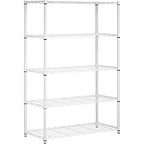 2個セット　スチールラック　幅90cm メタルラック　ホワイト　収納ラック Amazon｜SONG 5段スチールラック 幅90×奥行35cm 高さ150/120