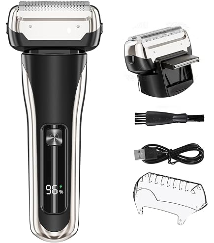 Amazon | シェーバー メンズ 【Type-c充電式&大型LED画面】 往復式