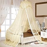 Samber Mosquito Net LuxuryドームプリンセスベッドネッティングHangingラウンドレースCanopyテントベッドルームの装飾寝具for Children Students イ