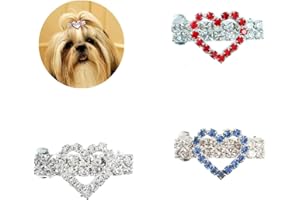 WEILFYONK 犬用ヘアアクセ3個セットペット用ヘアピン可愛い犬用ヘアピン猫用お祝いパーティーカラーミックス