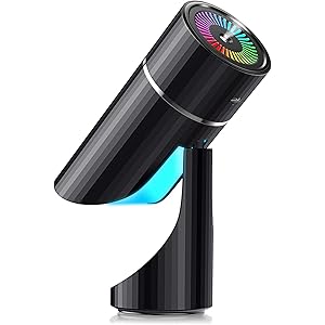 【2020年進化版 & コードレス & USB充電式】 加湿器 卓上 七色変換LEDライト 上下90°調整可 次亜塩素酸…