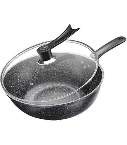 Amazon.co.jp: フライパン 深型 炒め鍋 30cm/32cm/34cm 蓋付き