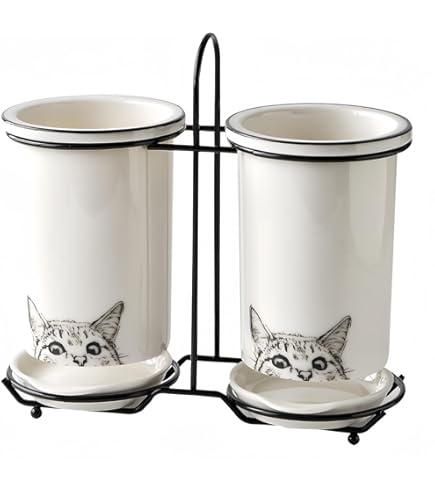 うさ ネコのカトラリースタンド4点 うさ ネコのカトラリースタンド4点