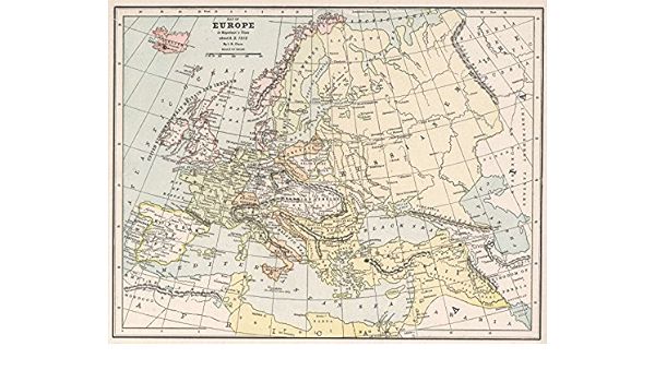 Amazon 世界アトラス ヨーロッパ地図 ナポレオンの時代 A D 1810 歴史的なアンティークヴィンテージ地図復刻版 24in X 18in 2418 1 アートフレーム ポスター オンライン通販
