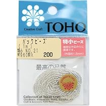 Amazon | TOHO 特小ビーズ 糸通しビーズ 外径約1.5mm 1m入り No.21