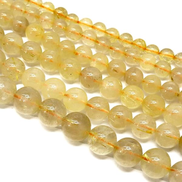 Amazon.co.jp: 8mm ルチルクォーツ 1連 約49玉 連売り パワーストーン