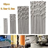 Generic 40pcs 0.5/0.8/1.5/2mm HSS Micro Twist Drill Bits Straight Shank PCB Drill