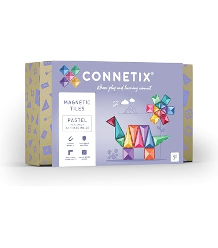 【SALE】Connetix Tiles　マグネットタイル　クリアタイル３４ Magnetic tiles 34 pcs Clear Pack by Connetix – Woodberry