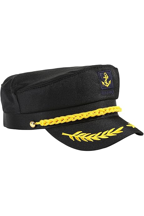 Navy Blue Yacht Skipper Hat Ship 