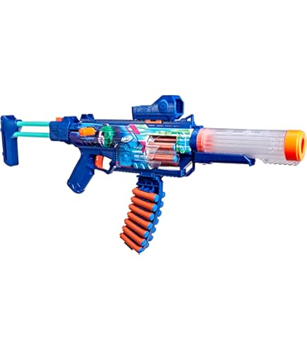 Nerf LMTD League of Legends Jinx Fishbones Blaster, 18 Dart Drum