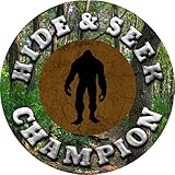 Hide and Seek Champion Bigfootノベルティメタル円形Sign c-754