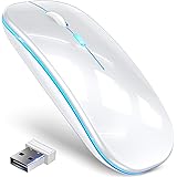 【2023極薄モデル・極静音】 マウス bluetooth マウス 無線 ワイヤレスマウス 静音マウス 薄型 軽量 USB 充電式 無線マウス 小型 7色LEDランプ 高感度 3段階DPI切替 両利き 薄型マウス パソコン マウス ワイヤレス コンパ