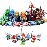 16pcs /ロットニック・Knights Jestro Scurrier Moltor Attacker Flame Throwerアーロン・クレイLance建物ブロックミニフィギュア子供おもちゃ