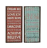 Deco 79 54789 2 Assorted Metal Wall Art, 12 by 28 by Deco 79