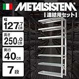METALSISTEM　メタルシステム7段　連結セット（奥行40cm）　W1277xH2500