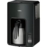サーモス 真空断熱ポットコーヒーメーカー 1.0L ブラック 【タイマーで前日予約が可能】 ECH-1001 BK