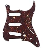 Musiclily 11穴 SSS ストラトピックガードFender USA/メキシコスタンダードSTストラトキャスターエレキギター用、4P鼈甲柄