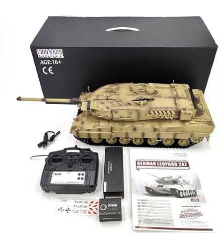 Amazon.co.jp: 1/16 ラジコン 戦車 タミヤ レオパルド2A6 フル