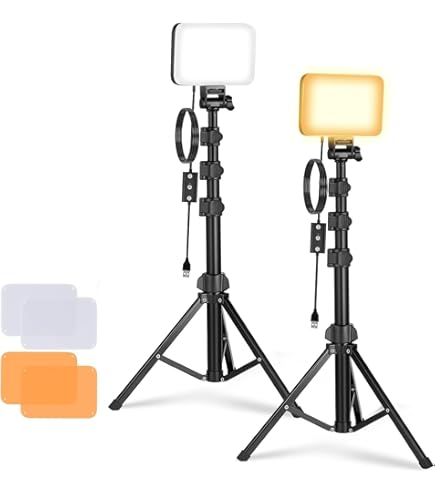 撮影用ライト LEDビデオライト 2個セット IVISII Amazon | IVISII 2-Pack LED Video Light, Dimmable Bi-Color