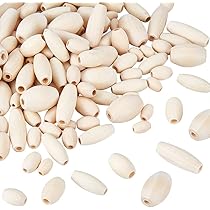 大幅値下げ❤️木製　作家オリジナル　ビーンズ型　一点物　動作確認済み　無垢 Amazon.co.jp: OLYCRAFT 210個 木製ビーズ 楕円形 天然木製ビーズ 天然