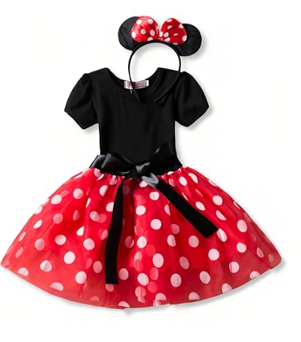 Disguise Mickey Mouse Toddler Costume – Red Jumpsuit With Hood & Tail, Size 2T