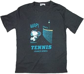 Amazon Peanuts ピーナッツ スヌーピー メンズ Tシャツ メンズ 半袖 テニス 柄 吸汗速乾 薄手 Tシャツ カットソー 通販