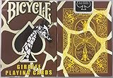 自転車キリンデッキ - ブラウンイエローホワイトスキンへのデザイン Bicycle Giraffe Deck - Brown Yellow White Skin Back Design