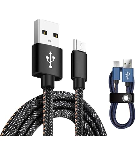 Amazon.co.jp: Micro USB ケーブル 2m 2本セット SLEIJAOOE【USB2.0