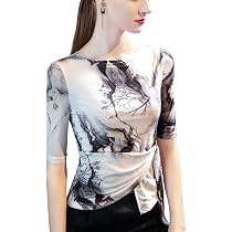 Amazon.co.jp: ブルー 社交ダンス トップス（単品） 長袖 ダンス T