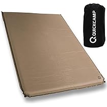 QUICKCAMP インフレーターマット　シングル&ダブルセット　5cm QUICKCAMP [180日保証] 車中泊マット 5cm ダブル 2人 3人 グレー