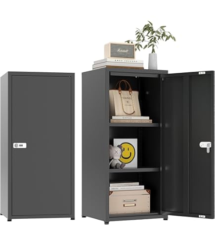 大特価■ スチール書庫 900×400×750mm 両開き ロッカー 鍵付き Amazon.co.jp: DEWEL 鍵付き キャビネット幅900×奥行400×高さ750mm