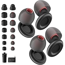 Amazon | 耳栓 睡眠用 2ペア シリコン製 完全遮音 みみせん ブラック