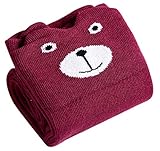 Nice Days（ナイス　ディズ）　女の子ニーハイソックス　可愛いクマちゃん 　3Dアニマル靴下 ソックス　 (赤クマ)