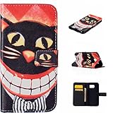 UNEXTATI Galaxy S6 ケース 高級 PUレザー 手帳型ケース 液晶保護 カバー カード収納 Samsung GalaxyS6 用 Case Cover (レッド)