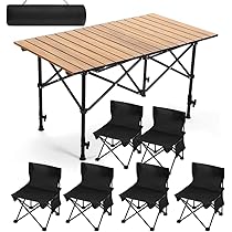 Amazon | HEEOREV アウトドア テーブル チェアセット キャンプ 7