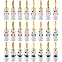 さくら　ナカミチ 24K 金メッキ バナナプラグ 100本 Amazon | Nakamichi バナナプラグ banana plugs 24K金メッキ