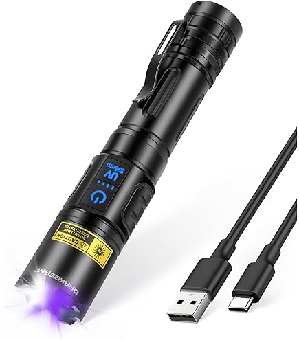 Amazon.co.jp: DARKBEAM UV懐中電灯 365nm ミニブラックライト - 充電