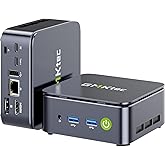 GMKtec ミニPC 【G10 ブラック 初登場 Ryzen 5 3500U搭載・(N5030の2倍超え)】 64GB DDR4+16TB SSD拡張対応|動作より安定 最大3.7GHz|4K×3画面出力・2.5GLAN HDMI 2.1/DP/T