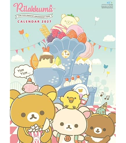 Amazon.co.jp: サンエックス リラックマ 2026年 カレンダー 壁掛け A4