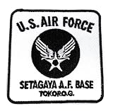 ワッペン アイロン 世田谷ベース US AIR FORCE ミリタリー アーミー アメリカ アメカジ 刺しゅう アップリケ パッチ (ブラック)