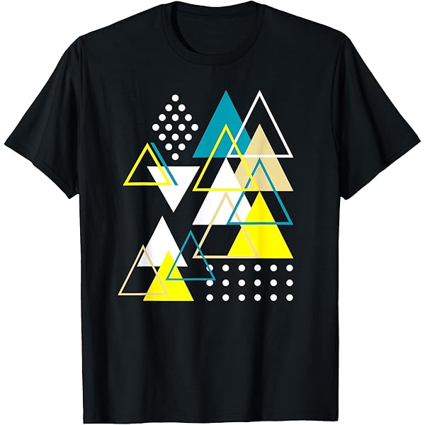 Amazon | 幾何学図形 抽象 モダンアート ヴィンテージ 三角形 T