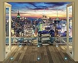 Walltastic 8 x 10 ft The View Collection New York City Skyline Wallpaper Mural, Multi-Colour by Wall