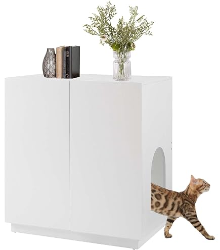 Amazon | ZENY 猫トイレカバー 大型 猫トイレ 隠す 家具 木製 猫トイレ