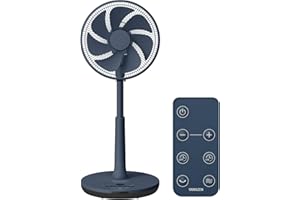 【Amazon.co.jp限定】[山善] 扇風機 リビング (日本メーカー製 DCモーター搭載) 静音 リモコン付き 左右自動首振り 風量切替12段階 入切タイマー付 ネイビー YLX-AED30(NV)