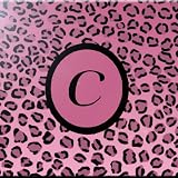 Rikki Knight Letter " C "スカイブルーヒョウ印刷モノグラムデザインアートセラミックタイル 8 inch ceramic ホワイト 8inctile2486