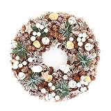 彩か SAIKA 【クリスマス】 リース 白 ホワイト デコレーション 飾り Acorn & Small pinecone Wreath S (White) CGX-212Sw