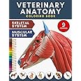 Veterinary Anatomy Coloring Book: Incredibly Detailed 9 Animals Physiology Pages for Vet Students and Animal Lovers