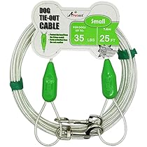 Amazon | Petest 25フィート 反射タイアウトケーブル 小型犬用