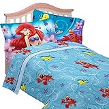 Disney's Little Mermaid Cascading Flowers Twin Sheet Set [並行輸入品]